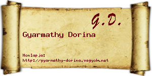 Gyarmathy Dorina névjegykártya