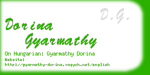 dorina gyarmathy business card
